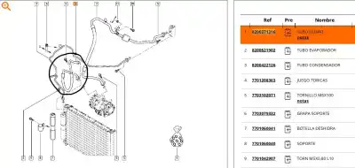 Автозапчастина б/у труби кондиціонації для renault modus / grand modus (f/jp0_) 1.6 (jp03, jp0b, jp0u, jp0y, jp1g) посилання на oem iam 8200371316  8200371316