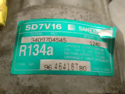 Автозапчастина б/у компресор кондиционера для citroen berlingo 1.9 d multispace посилання на oem iam 9646416780 sd7v16 sanden 6453te