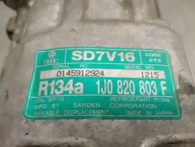 Автозапчастина б/у компресор кондиционера для seat leon (1m1) 1.9 tdi посилання на oem iam 1j0820803f sd7v16 sanden 1j0820803l