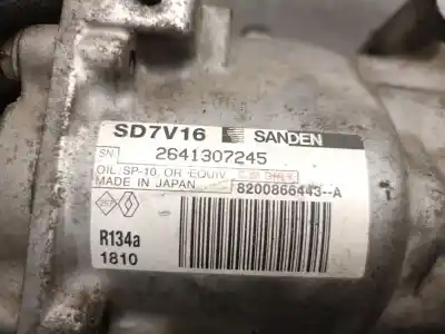 Автозапчастина б/у компресор кондиционера для dacia sandero 1.6 mpi 85 (bs03) посилання на oem iam 8200866443 d7v16 sanden 