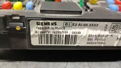 Second-hand car spare part fuse box unit for citroen c3 1.4 hdi exclusive oem iam references 9652474380 118085300 siemens 