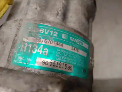 Peça sobressalente para automóvel em segunda mão compressor de ar condicionado a/a a/c por citroen c3 1.4 hdi exclusive referências oem iam 9655191680 sd6v12 sanden 6453qg