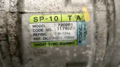 Second-hand car spare part air conditioning compressor for chevrolet aveo 1.2 cat oem iam references 95955943  95955943