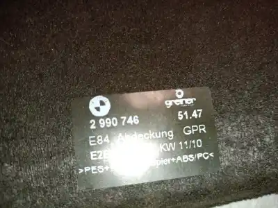 Second-hand car spare part parcel shelf for bmw x1 (e84) sdrive 18 d oem iam references 2990746  51472991186