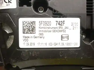 Peça sobressalente para automóvel em segunda mão quadrante por seat leon st (5f8) fr referências oem iam 5f0920742f a2c12961100 vdo 5f0920742f