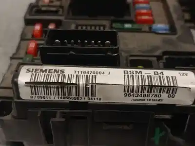 Second-hand car spare part fuse box unit for citroen c3 1.4 hdi exclusive oem iam references 9643498780 t118470004j siemens 