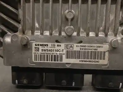 Second-hand car spare part ecu engine control for citroen c3 1.4 hdi exclusive oem iam references 9653447480 5ws40110c siemens 