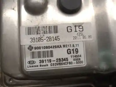 Second-hand car spare part ecu engine control for kia cee'd fastback (ed) 1.4 oem iam references 391192b345 gedvbx4cfs0 bosch 