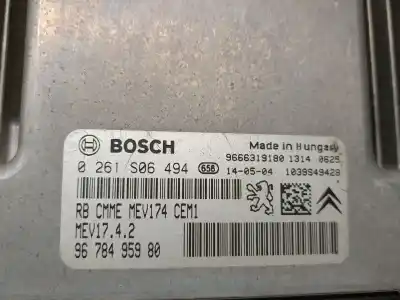 Second-hand car spare part ecu engine control for citroen c4 lim. 1.6 16v oem iam references 9678495980 0261s06494 bosch 