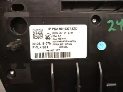 Peça sobressalente para automóvel em segunda mão comando de sofagem (chauffage / ar condicionado)  por citroen ds5 2.0 bluehdi 150 referências oem iam 98102714zd 10118734 lk 98102714zd