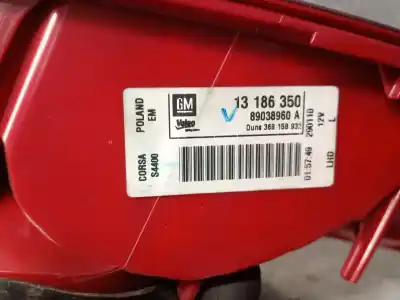 Second-hand car spare part left tailgate light for opel corsa d 1.3 16v cdti oem iam references 13186350  122213