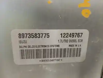 Second-hand car spare part ecu engine control for opel combo 1.7 16v di cat (y 17 dtl / lk8) oem iam references 8973583775  