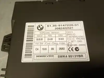 Second-hand car spare part electronic module for bmw serie 1 berlina (e81/e87) 2.0 16v oem iam references 61359147226 5wk49513ybr siemens 
