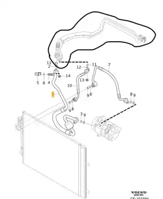 Peça sobressalente para automóvel em segunda mão tubo por volvo v40 fastback (525) d3 referências oem iam 31467913  31467913