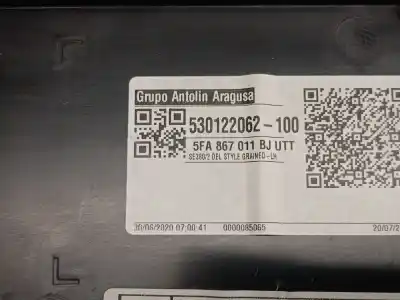 Peça sobressalente para automóvel em segunda mão forra / revestimento da porta dianteira esquerda por seat leon (kl1) 1.0 tsi referências oem iam 5fa867011bj  5fa867011bj