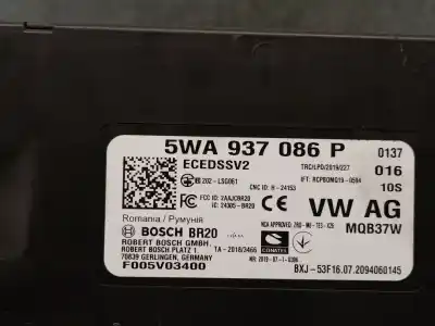 Second-hand car spare part electronic module for seat leon (kl1) 1.0 tsi oem iam references 5wa937086p f005v03400 bosch 