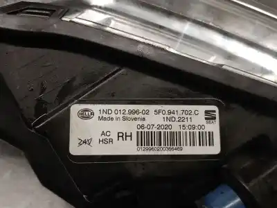 Peça sobressalente para automóvel em segunda mão farol / projetor de nevoeiro direito por seat leon (kl1) 1.0 tsi referências oem iam 5f0941702c 1nd01299602 hella 5f0941702c
