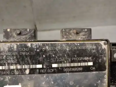 Second-hand car spare part ecu engine control for citroen berlingo 1.9 d multispace oem iam references 9650360280  