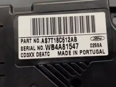Peça sobressalente para automóvel em segunda mão comando de sofagem (chauffage / ar condicionado) por ford s-max (ca1) 2.0 tdci cat referências oem iam as7t18c612ab  1689508