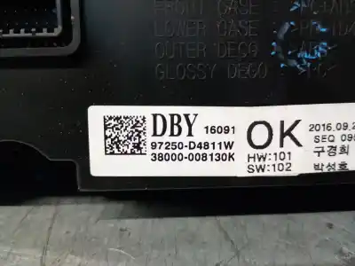Peça sobressalente para automóvel em segunda mão comando de sofagem (chauffage / ar condicionado) por kia optima (jf) 1.7 crdi referências oem iam 97250d4811wk  97250d4811wk