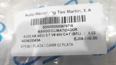 Peça sobressalente para automóvel em segunda mão comando de sofagem (chauffage / ar condicionado) por audi a8 (d2) 3.3 tdi quattro referências oem iam 4d0820043m  