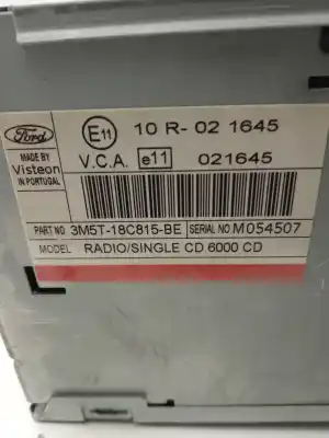Автозапчастина б/у аудіо система / радіо cd для ford focus c-max (cap) 2.0 tdci cat посилання на oem iam 3m5t18c815be  