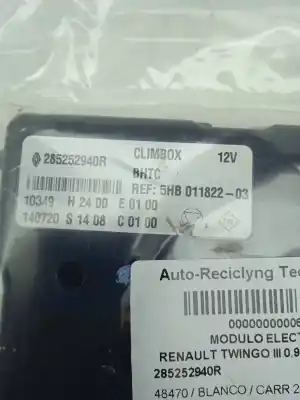 Автозапчастина б/у електронний модуль для renault twingo iii 0.9 energy посилання на oem iam 285252940r  