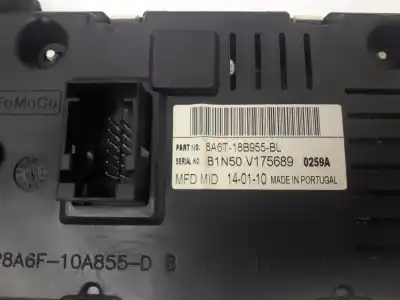 Second-hand car spare part multifunction display for ford fiesta (cb1) 1.4 tdci cat oem iam references 8a6t18b955bl  