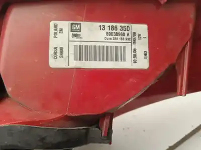 Second-hand car spare part left tailgate light for opel corsa d (s07) 1.3 cdti (l08 l68) oem iam references 13186350  