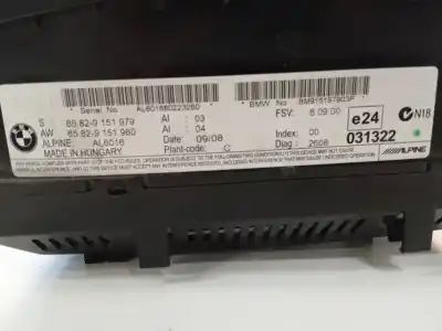 Second-hand car spare part multifunction display for bmw serie 3 berlina (e90) 3.0 turbodiesel oem iam references 65829151979  