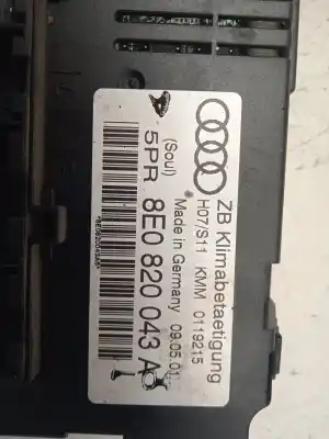 Second-hand car spare part climate control for audi a4 avant (8e) 1.9 tdi (96kw) oem iam references 8e0820043a  
