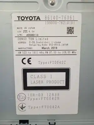 Tweedehands auto-onderdeel audiosysteem / radio-cd voor lexus ct (zwa10_) 200h (zwa10_) oem iam-referenties 8614076061