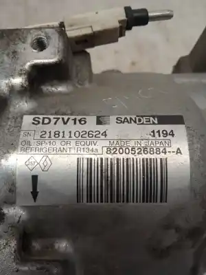 Автозапчасти б/у компрессор кондиционера воздуха за renault clio ii fase ii (b/cb0) 1.5 dci diesel ссылки oem iam 8200526884a  