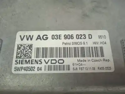 Автозапчастина б/у ебу контролер двигуна для skoda fabia (6y2/6y3) 1.2 12v посилання на oem iam 03e906023d  