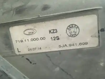 Second-hand car spare part left fog light for skoda rapid spaceback (nh1) 1.6 tdi oem iam references 5ja941699  