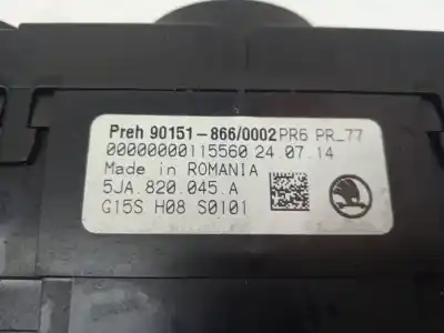 Second-hand car spare part climate control for skoda rapid spaceback (nh1) 1.6 tdi oem iam references 5ja820045a