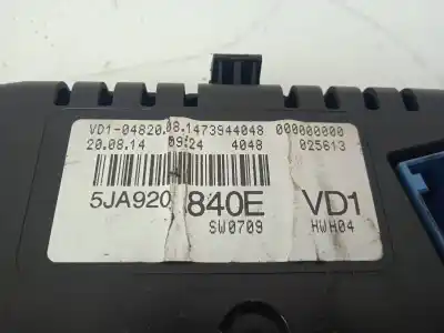 Second-hand car spare part dashboard for skoda rapid spaceback (nh1) 1.6 tdi oem iam references 5ja920840e  