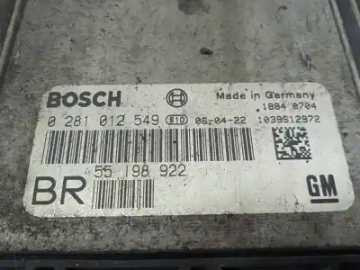 Second-hand car spare part ecu engine control for opel zafira b 1.9 16v cdti cat (z 19 dth / lrd) oem iam references 0281012549  