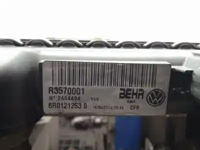 Second-hand car spare part water radiator for skoda rapid (nh) (07.2012->) 1.6 active [1.6 ltr. - 77 kw tdi dpf] oem iam references 6r01212530  
