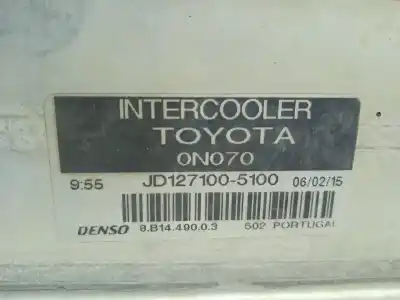 Peça sobressalente para automóvel em segunda mão intercooler por toyota yaris active referências oem iam jd1271005100  