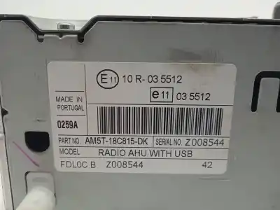 Second-hand car spare part audio system / radio cd for ford fiesta vi (cb1, ccn) 1.5 tdci oem iam references am5t18c815dk  