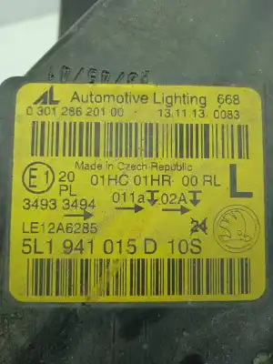 Pezzo di ricambio per auto di seconda mano faro anteriore sinistro per skoda yeti edition outdoor 110 cv / 81 kw riferimenti oem iam 5l1941015d