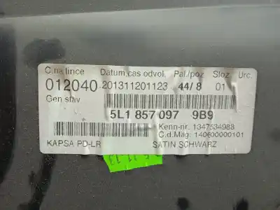 Gebrauchtes Autoersatzteil handschuhfach zum skoda yeti (5l) 2.0 tdi oem-iam-referenzen 5l1857097  