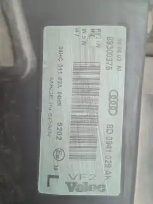 Автозапчастина б/у ЛІВА ФАРА для AUDI A4 BERLINA (B5)  Посилання на OEM IAM 8L0941029  
