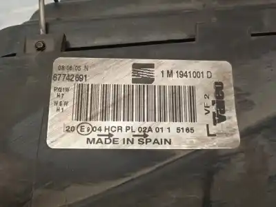 Автозапчастина б/у ліва фара для seat leon (1m1) 1.9 tdi посилання на oem iam 1m1941001d  