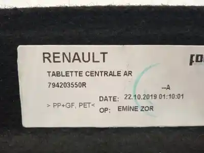 Second-hand car spare part parcel shelf for renault clio v intens 101 cv / 74 kw oem iam references 794203550r  