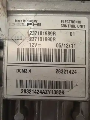 Second-hand car spare part ecu engine control for renault kangoo express 1.5 dci oem iam references 237101989r  
