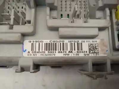 Second-hand car spare part fuse box unit for hyundai i20 active tecno oem iam references 91955c8520  
