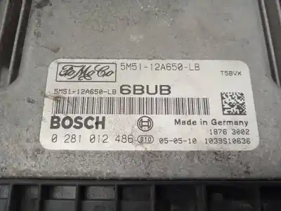 Автозапчастина б/у ебу контролер двигуна для ford focus c-max (cap) 1.6 tdci cat посилання на oem iam 5m5112a650lb  