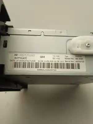 Pezzo di ricambio per auto di seconda mano impianto audio / radio cd per smart forfour 1.3 cat riferimenti oem iam a4548200379  